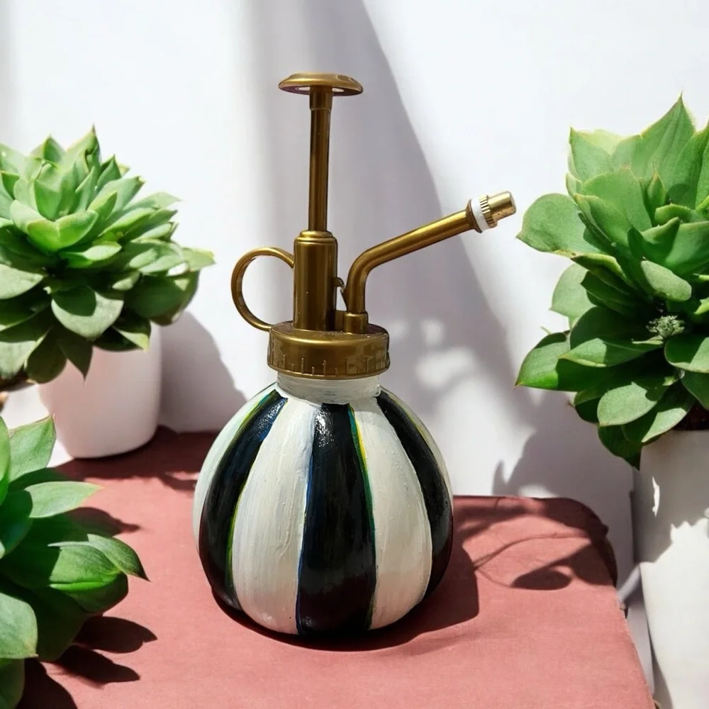 Striped Gold and Black Plant Mister - Picture 2 of 6